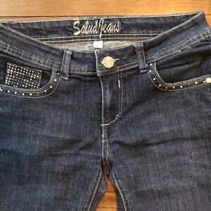 Salud  jeans Started skinny dark wash.